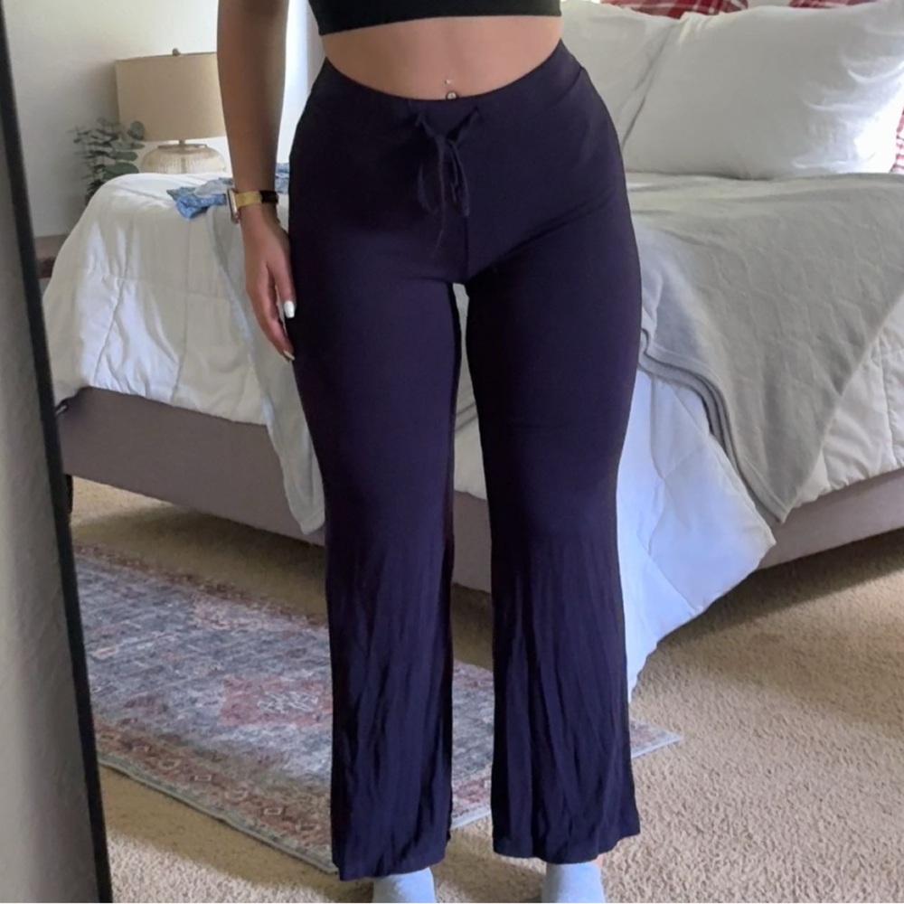 TIKTOK VIRAL Women's Navy Flared Pants